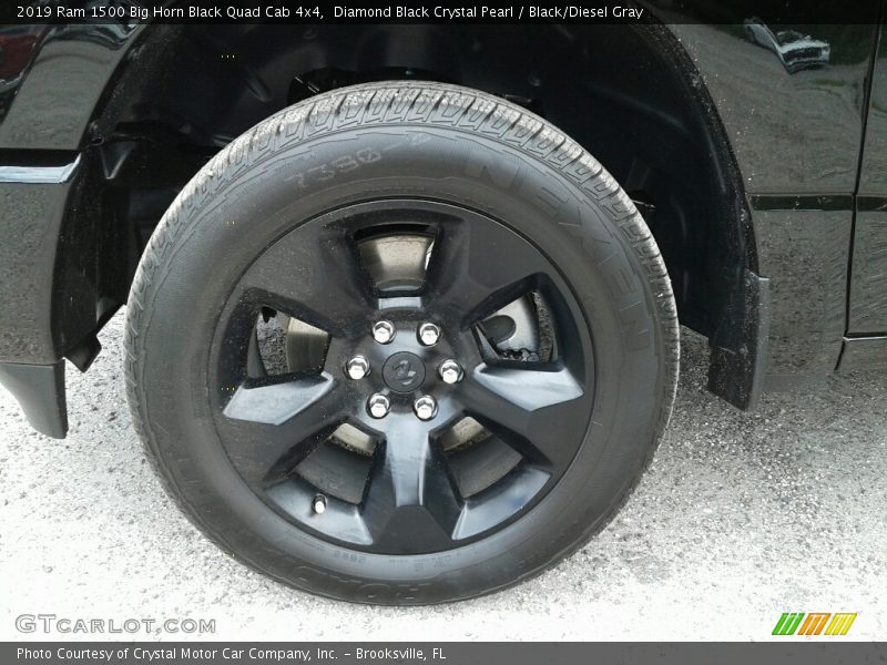 Diamond Black Crystal Pearl / Black/Diesel Gray 2019 Ram 1500 Big Horn Black Quad Cab 4x4