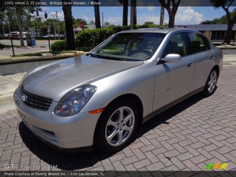 Brilliant Silver Metallic / Willow 2003 Infiniti G 35 Sedan