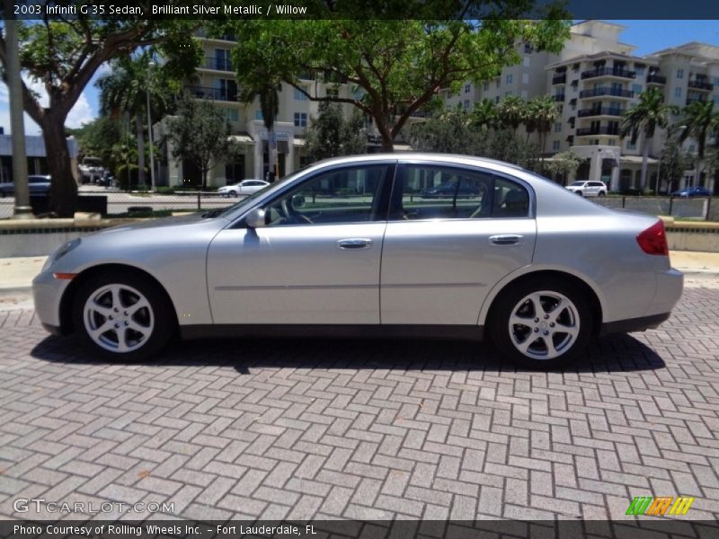 Brilliant Silver Metallic / Willow 2003 Infiniti G 35 Sedan