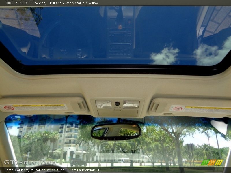 Brilliant Silver Metallic / Willow 2003 Infiniti G 35 Sedan