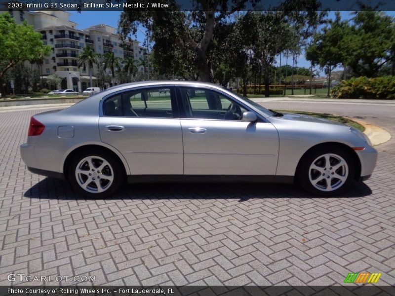 Brilliant Silver Metallic / Willow 2003 Infiniti G 35 Sedan