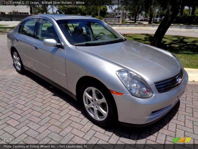Brilliant Silver Metallic / Willow 2003 Infiniti G 35 Sedan