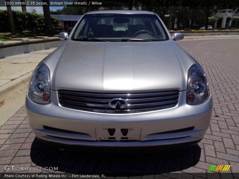 Brilliant Silver Metallic / Willow 2003 Infiniti G 35 Sedan