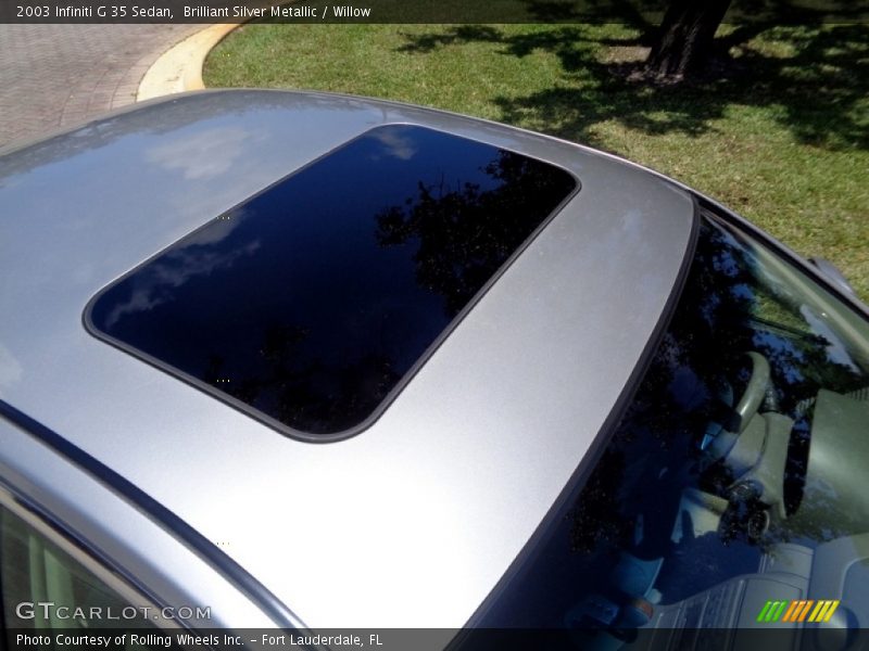 Brilliant Silver Metallic / Willow 2003 Infiniti G 35 Sedan
