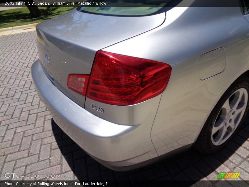 Brilliant Silver Metallic / Willow 2003 Infiniti G 35 Sedan