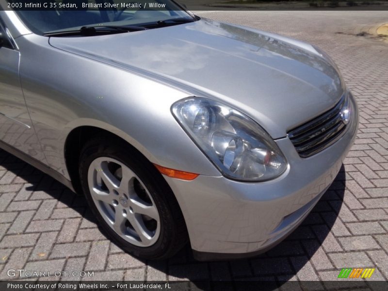 Brilliant Silver Metallic / Willow 2003 Infiniti G 35 Sedan