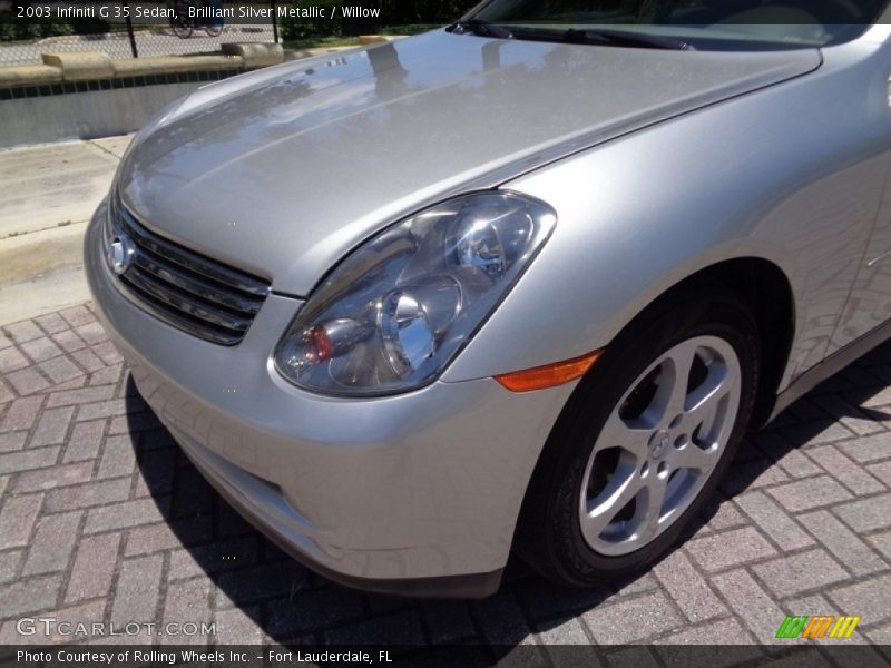 Brilliant Silver Metallic / Willow 2003 Infiniti G 35 Sedan