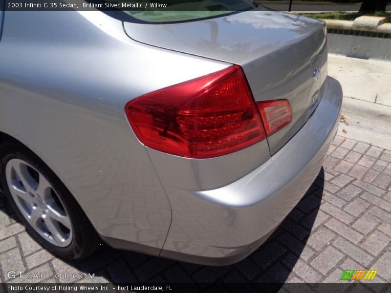 Brilliant Silver Metallic / Willow 2003 Infiniti G 35 Sedan