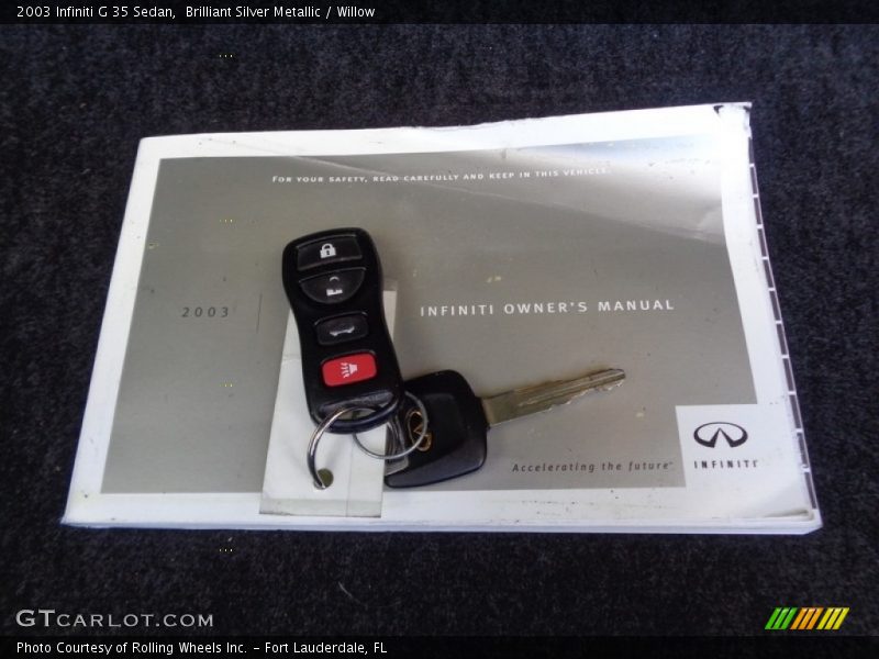 Brilliant Silver Metallic / Willow 2003 Infiniti G 35 Sedan