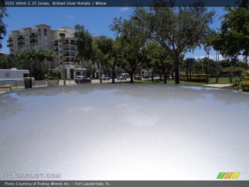 Brilliant Silver Metallic / Willow 2003 Infiniti G 35 Sedan