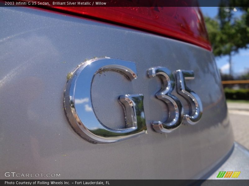 Brilliant Silver Metallic / Willow 2003 Infiniti G 35 Sedan