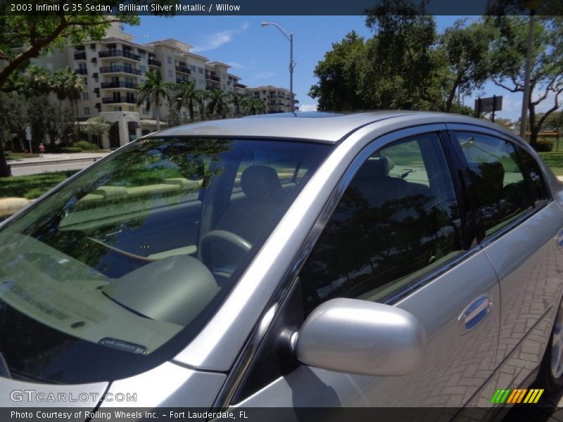 Brilliant Silver Metallic / Willow 2003 Infiniti G 35 Sedan