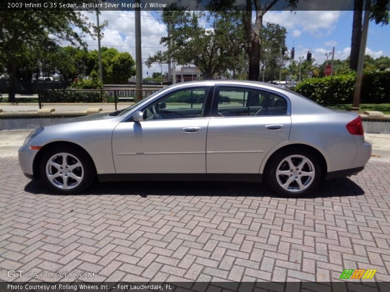 Brilliant Silver Metallic / Willow 2003 Infiniti G 35 Sedan