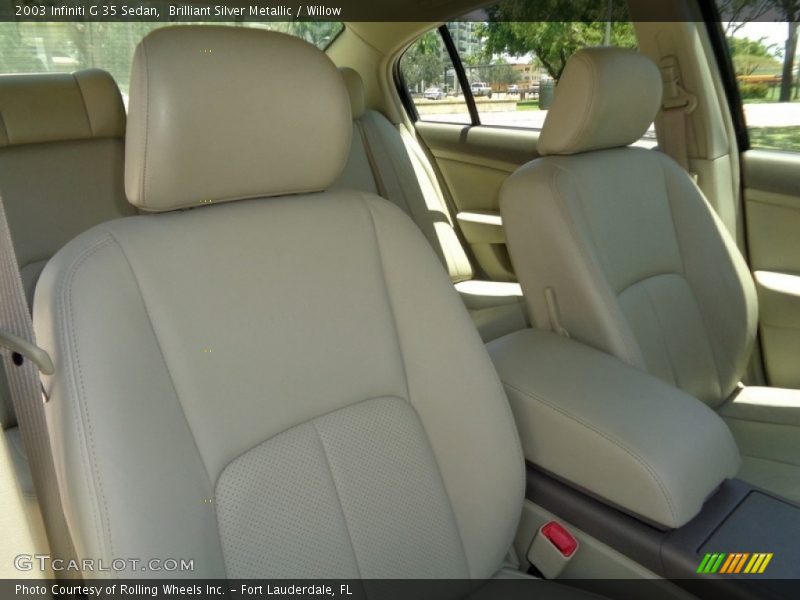 Brilliant Silver Metallic / Willow 2003 Infiniti G 35 Sedan