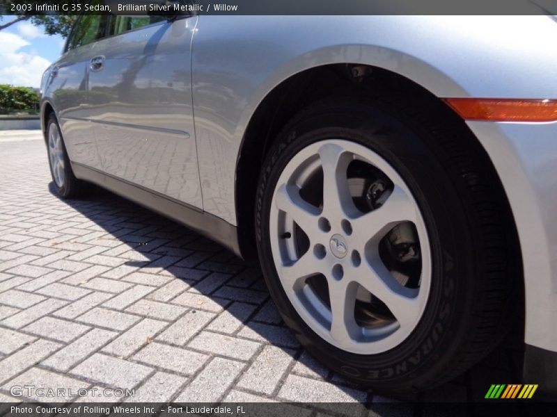 Brilliant Silver Metallic / Willow 2003 Infiniti G 35 Sedan