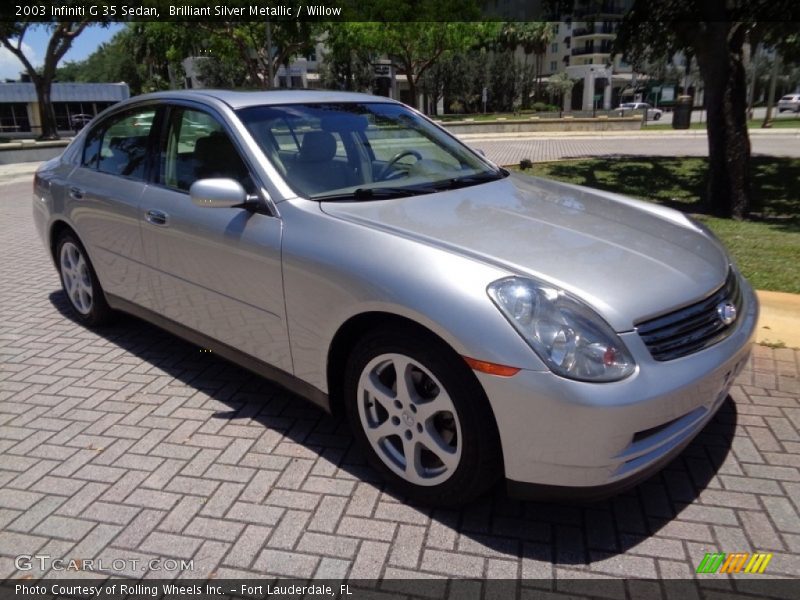 Brilliant Silver Metallic / Willow 2003 Infiniti G 35 Sedan