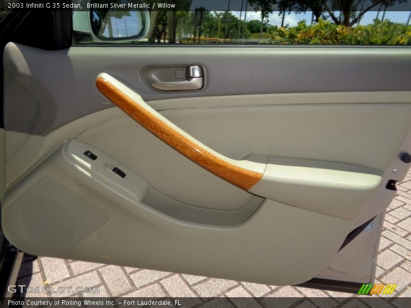 Brilliant Silver Metallic / Willow 2003 Infiniti G 35 Sedan