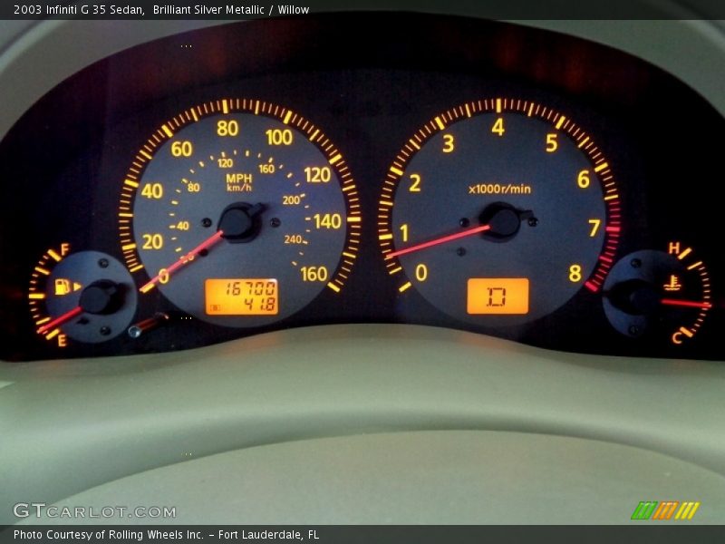 Brilliant Silver Metallic / Willow 2003 Infiniti G 35 Sedan