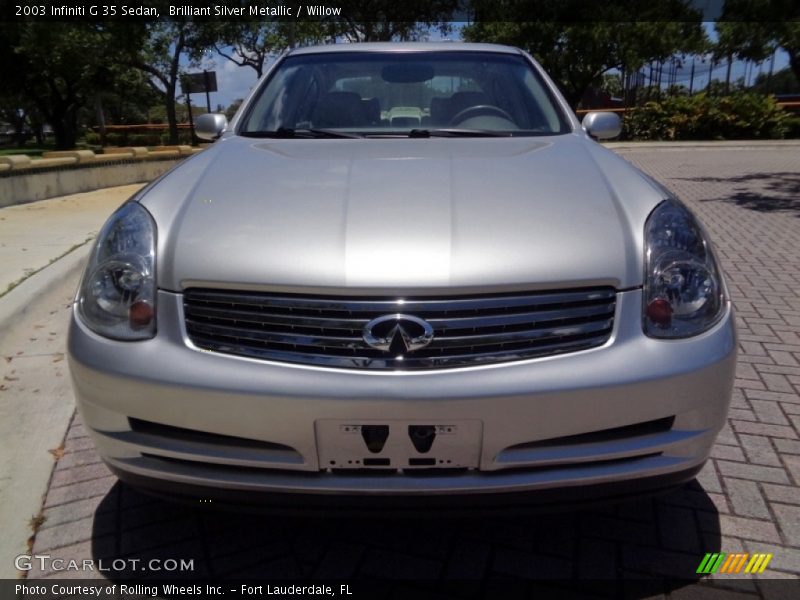 Brilliant Silver Metallic / Willow 2003 Infiniti G 35 Sedan