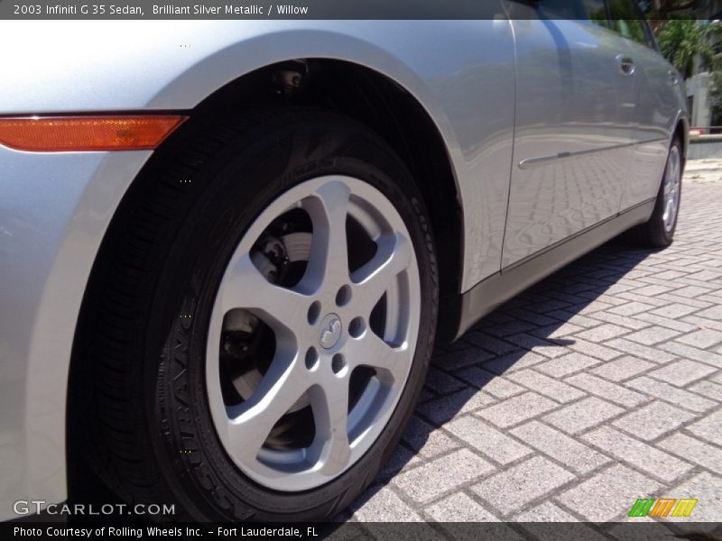 Brilliant Silver Metallic / Willow 2003 Infiniti G 35 Sedan