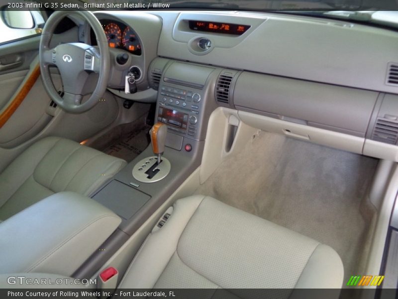 Brilliant Silver Metallic / Willow 2003 Infiniti G 35 Sedan