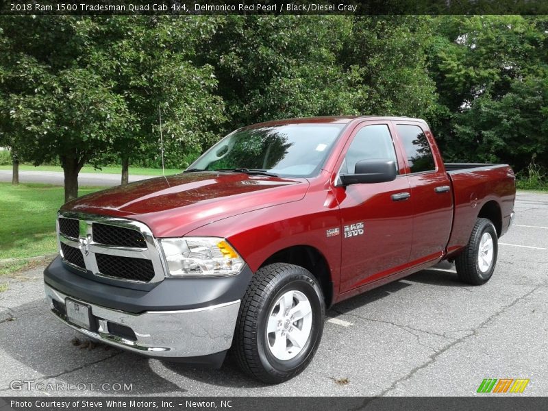 Delmonico Red Pearl / Black/Diesel Gray 2018 Ram 1500 Tradesman Quad Cab 4x4