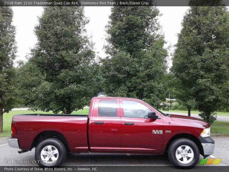Delmonico Red Pearl / Black/Diesel Gray 2018 Ram 1500 Tradesman Quad Cab 4x4