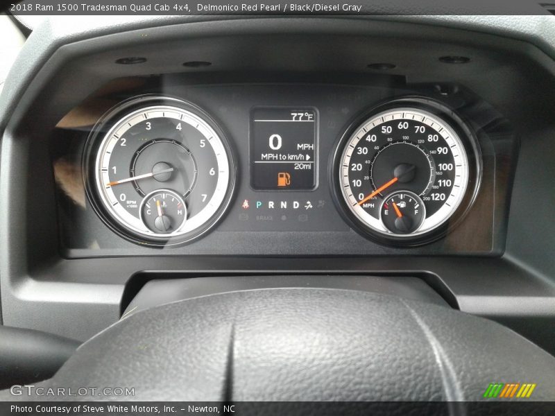 Delmonico Red Pearl / Black/Diesel Gray 2018 Ram 1500 Tradesman Quad Cab 4x4
