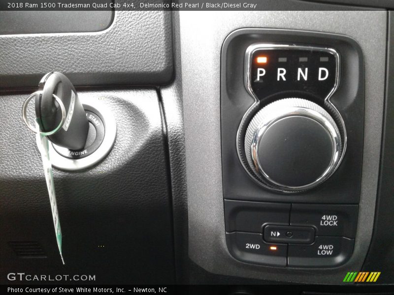 Delmonico Red Pearl / Black/Diesel Gray 2018 Ram 1500 Tradesman Quad Cab 4x4
