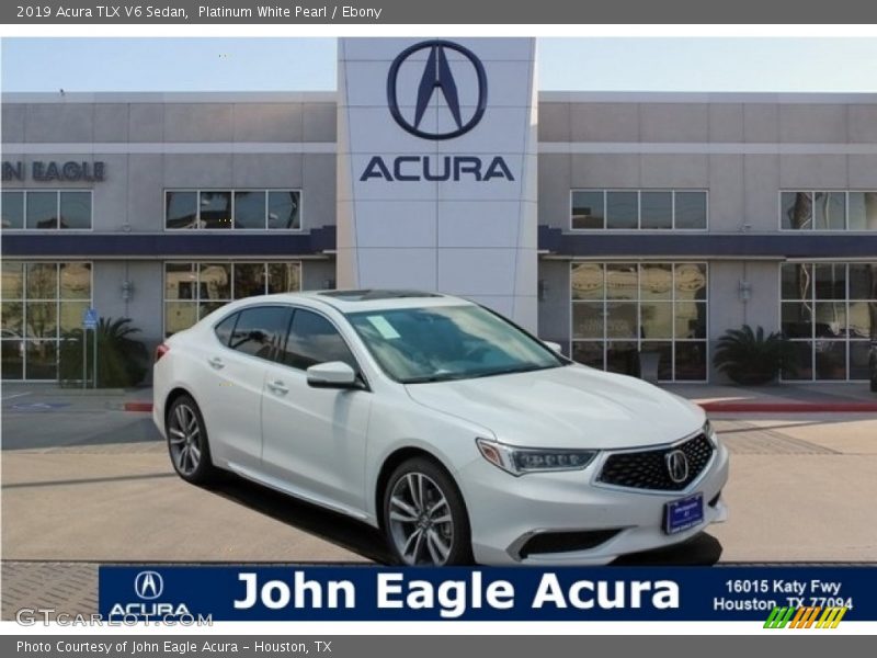 Platinum White Pearl / Ebony 2019 Acura TLX V6 Sedan