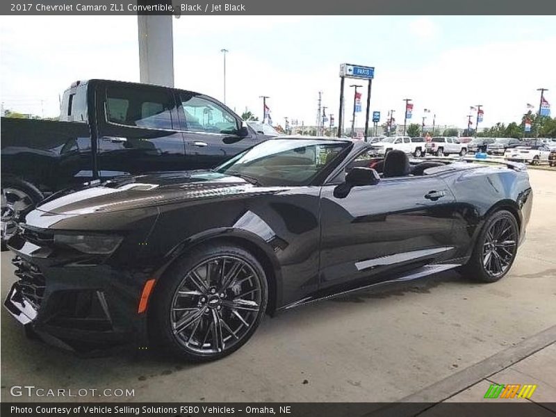 Black / Jet Black 2017 Chevrolet Camaro ZL1 Convertible