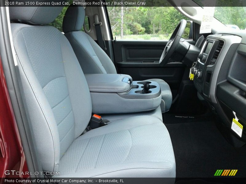 Delmonico Red Pearl / Black/Diesel Gray 2018 Ram 1500 Express Quad Cab