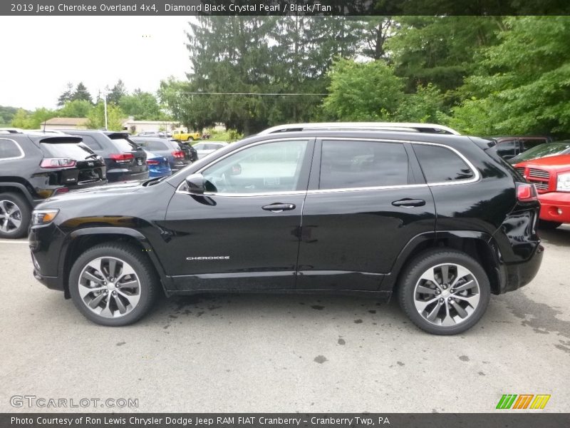 Diamond Black Crystal Pearl / Black/Tan 2019 Jeep Cherokee Overland 4x4