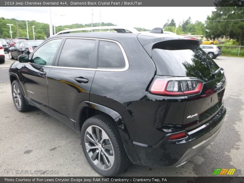 Diamond Black Crystal Pearl / Black/Tan 2019 Jeep Cherokee Overland 4x4