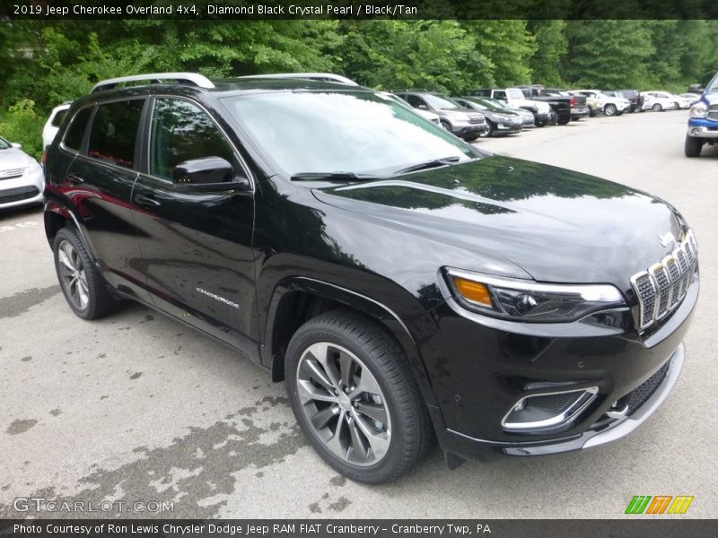 Diamond Black Crystal Pearl / Black/Tan 2019 Jeep Cherokee Overland 4x4
