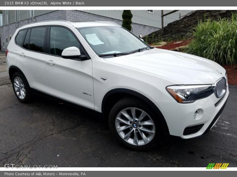 Alpine White / Black 2015 BMW X3 xDrive28i