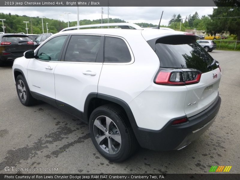 Bright White / Black 2019 Jeep Cherokee Limited 4x4
