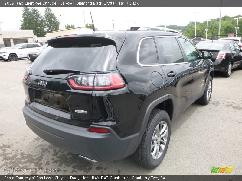 Diamond Black Crystal Pearl / Black 2019 Jeep Cherokee Latitude Plus 4x4