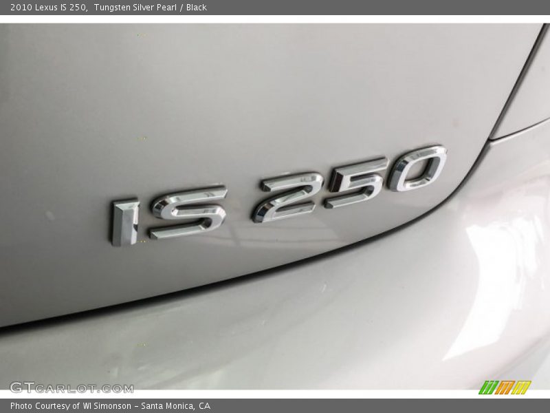 Tungsten Silver Pearl / Black 2010 Lexus IS 250