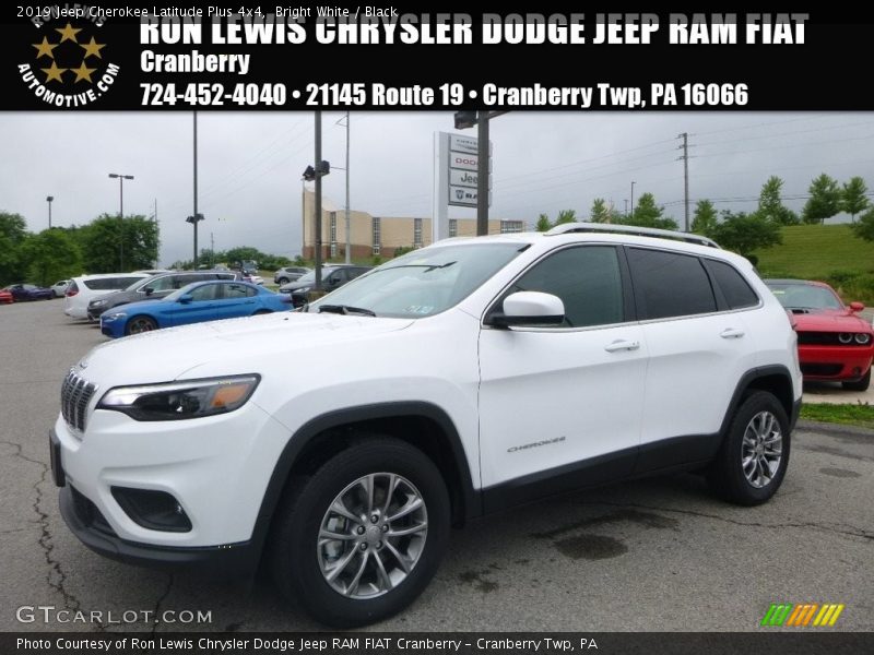 Bright White / Black 2019 Jeep Cherokee Latitude Plus 4x4