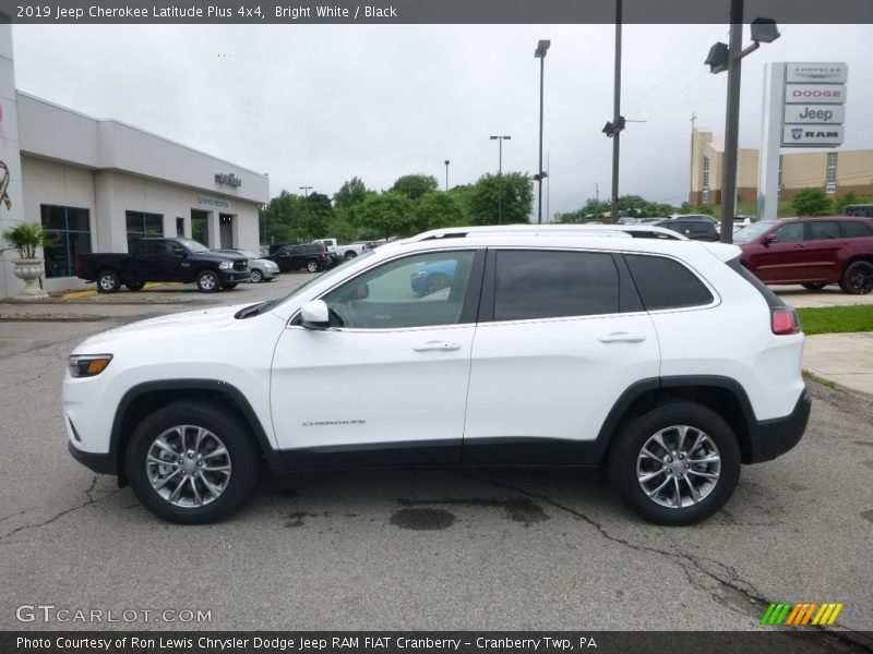 Bright White / Black 2019 Jeep Cherokee Latitude Plus 4x4