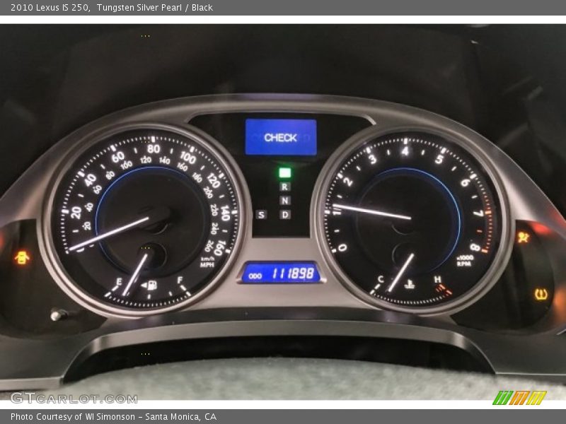 Tungsten Silver Pearl / Black 2010 Lexus IS 250