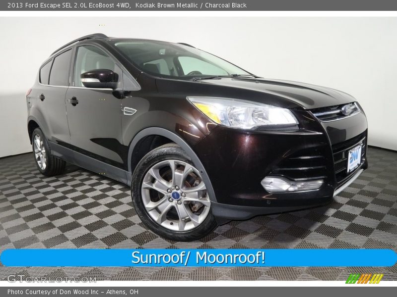 Kodiak Brown Metallic / Charcoal Black 2013 Ford Escape SEL 2.0L EcoBoost 4WD