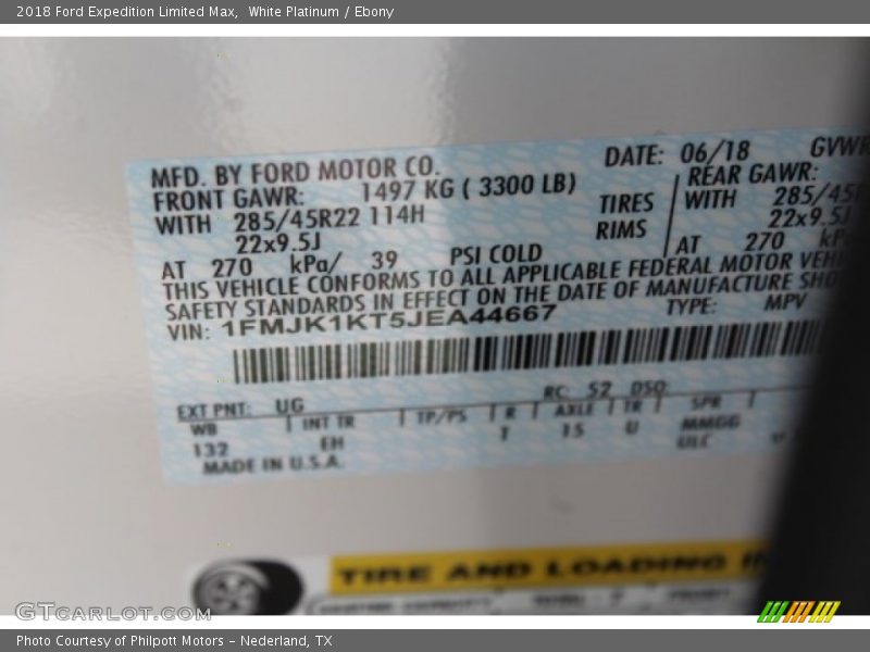 White Platinum / Ebony 2018 Ford Expedition Limited Max