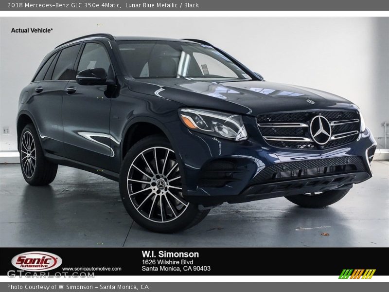 Lunar Blue Metallic / Black 2018 Mercedes-Benz GLC 350e 4Matic