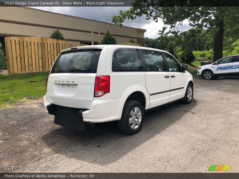 Stone White / Black/Light Graystone 2012 Dodge Grand Caravan SE