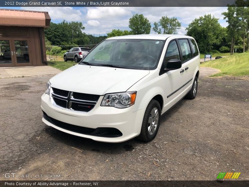 Stone White / Black/Light Graystone 2012 Dodge Grand Caravan SE