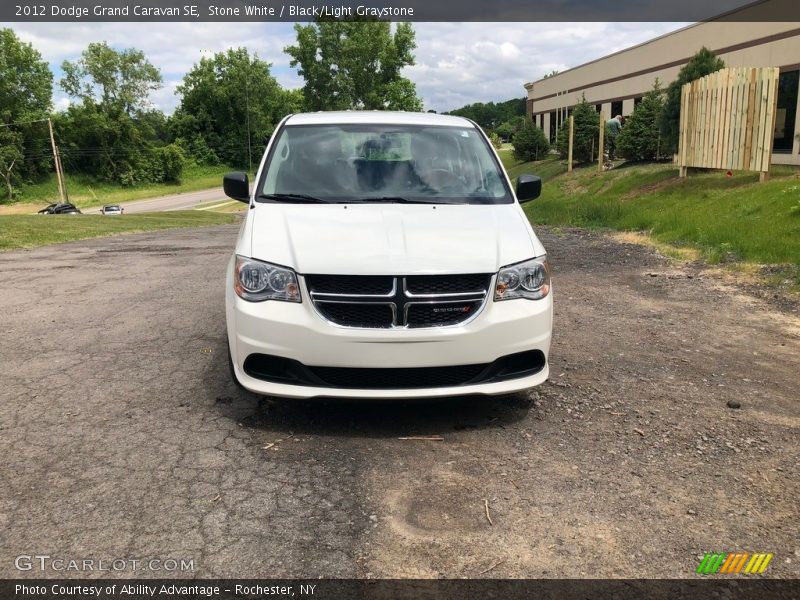 Stone White / Black/Light Graystone 2012 Dodge Grand Caravan SE