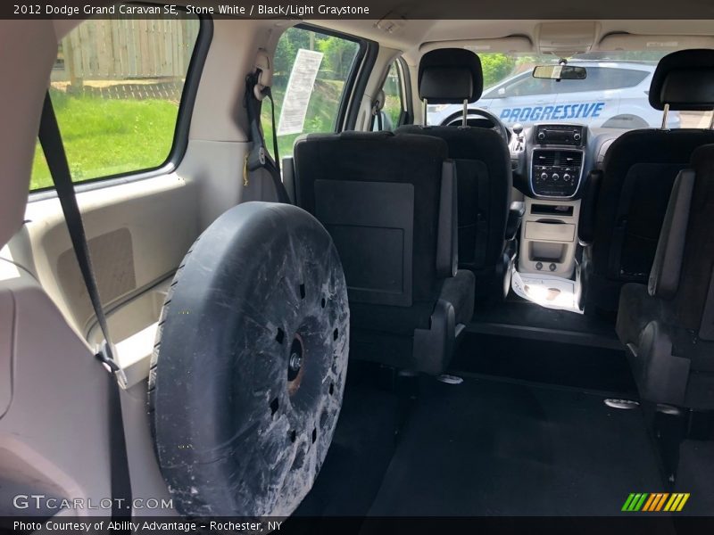Stone White / Black/Light Graystone 2012 Dodge Grand Caravan SE