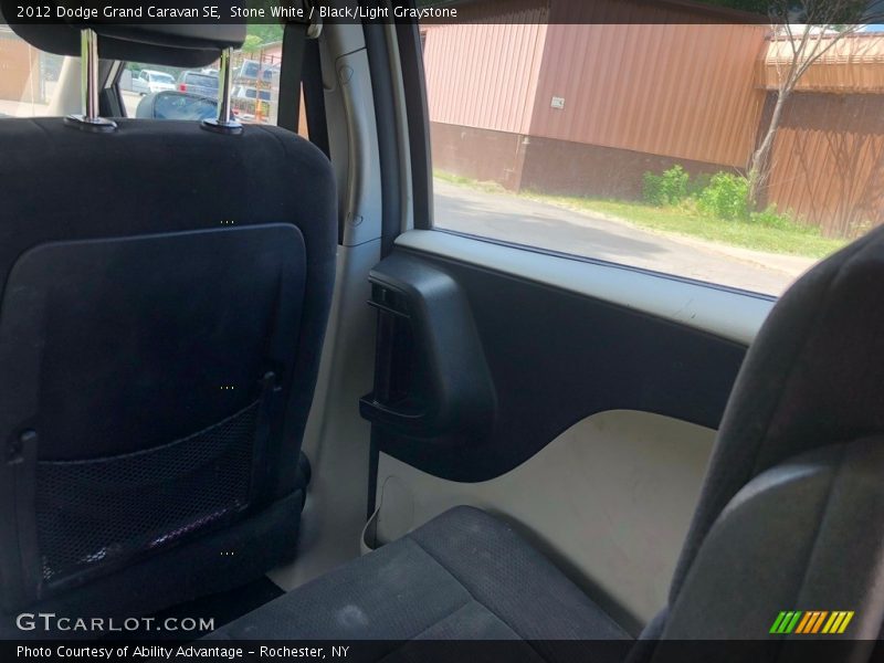 Stone White / Black/Light Graystone 2012 Dodge Grand Caravan SE